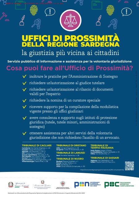 UFFICI DI PROSSIMITA' DELLA REGIONE SARDEGNA - APERTURA SPORTELLO
