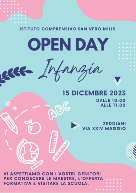 OPEN DAY SCUOLA DELL'INFANZIA