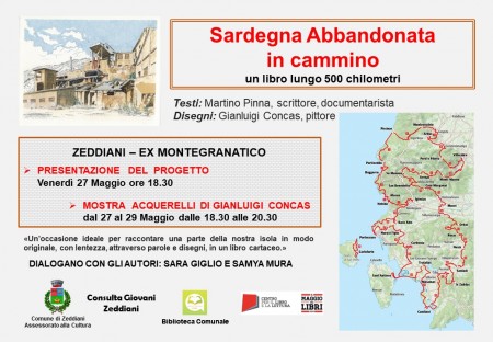 Zeddiani partecipa al Maggio dei Libri con il progetto “Sardegna Abbandonata in cammino”