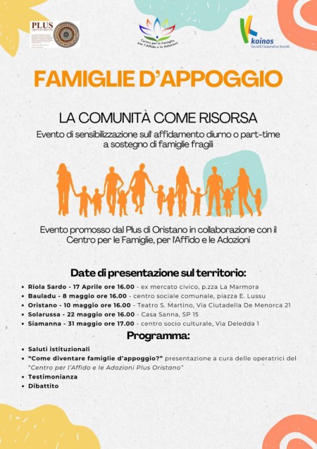 FAMIGLIE D'APPOGGIO - EVENTO DI SENSIBILIZZAZIONE