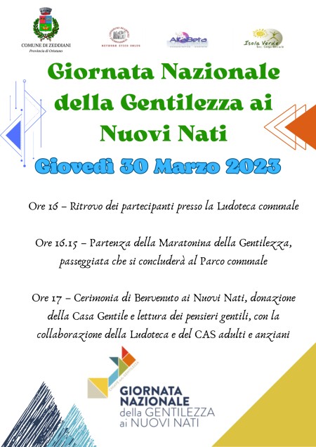 Giornata Nazionale della Gentilezza ai Nuovi Nati