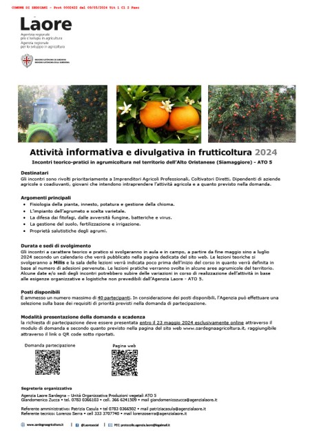 AGRUMICOLTURA – ATTIVITA’ INFORMATIVA