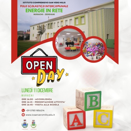OPEN DAY “ENERGIE IN RETE” – POLO SCOLASTICO INTERCOMUNALE NURACHI - ZEDDIANI