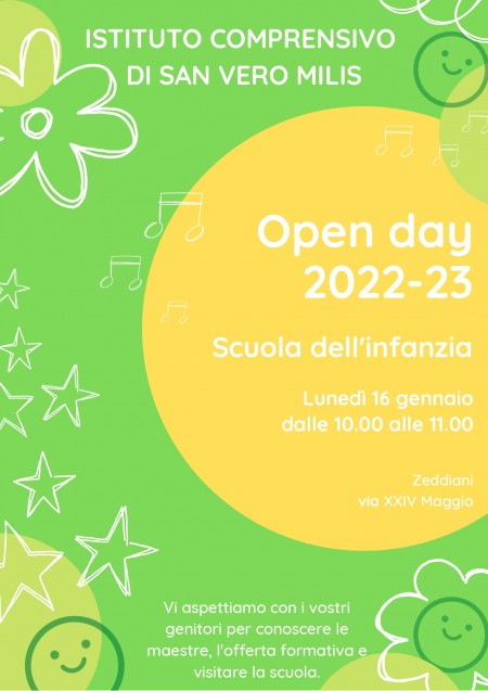 OPEN DAY SCUOLA DELL'INFANZIA