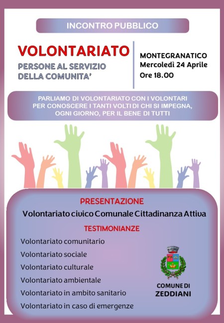 VOLONTARIATO – PERSONE AL SERVIZIO DELLA COMUNITA’