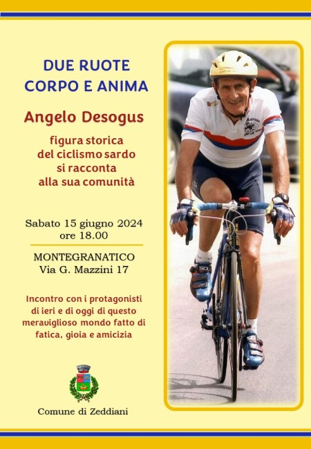 DUE RUOTE, CORPO E ANIMA - ANGELO DESOGUS SI RACCONTA ALLA SUA COMUNITA’