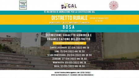 Verso il DISTRETTO RURALE Montiferru – Alto Campidano – Planargia