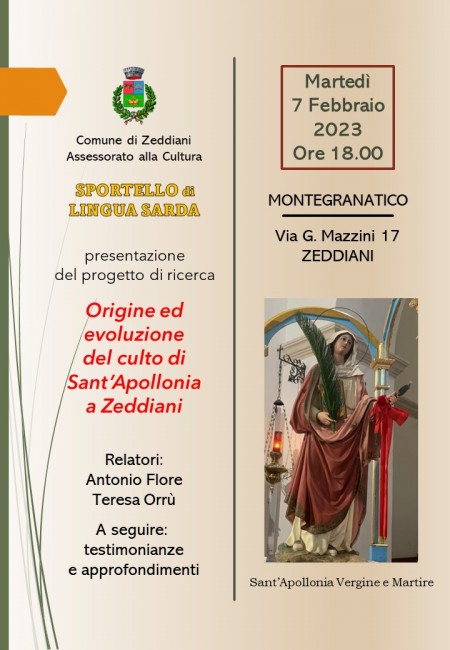 Origini del culto di Sant’Apollonia a Zeddiani